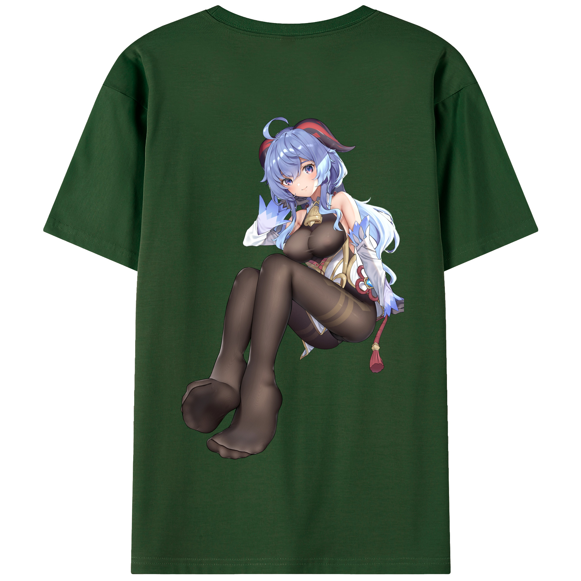 げんし神 甘雨 かんう genshin Ganyu 綿100％半袖Tシャツ（背面プリント）